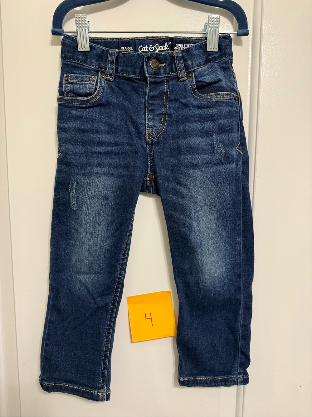 Cat & Jack Straight Dark Blue Stretch Jeans